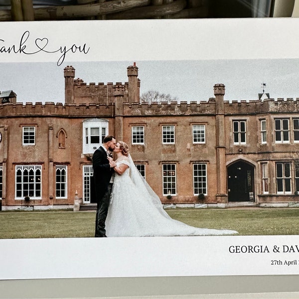 Personalised Wedding Thank You Cards, Photo Keepsake (Z4) - Etsy UK