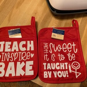 Download Teacher Thank You Oven Mitt Designs Teacher SVG and Cut | Etsy