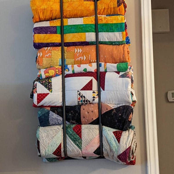 Wall Mounted Blanket Holder, Blanket Rack, Blanket Ladder, Blanket ...