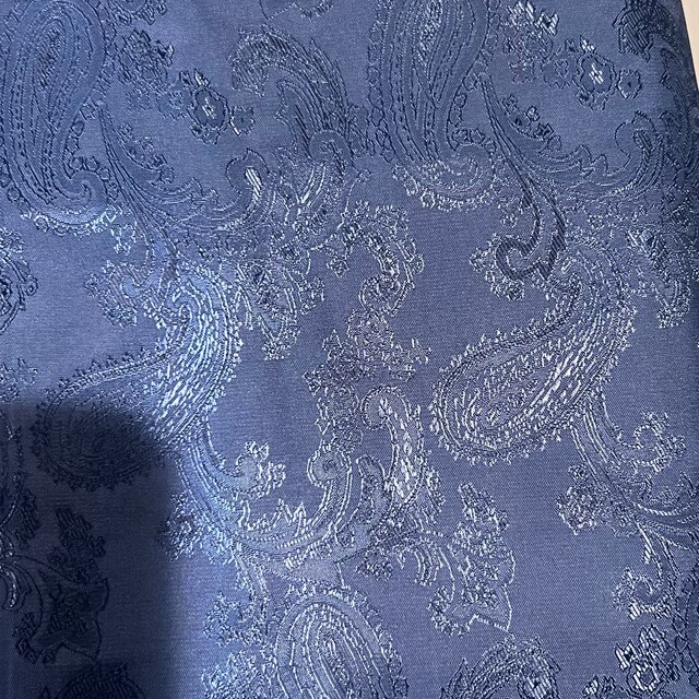 Blue Paisley Jacquard Cupro Bemberg Lining Fabric - 58