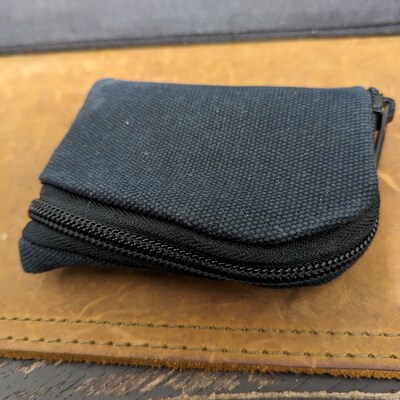 Micro Zip Pouch / Waxed Canvas - Etsy