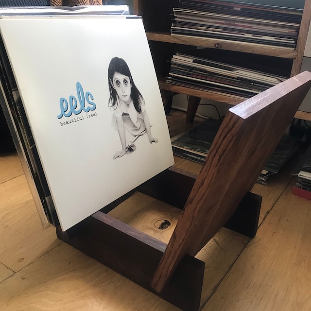 Wooden Vinyl Record Flip Rack LP Vinyl Record Holder Made From Solid Oak  Wood Displays up to 40 Records 