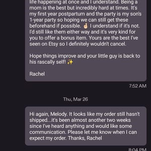 Rachel added a photo of their purchase