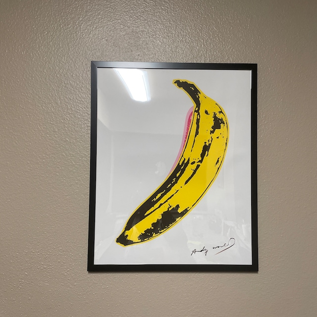 アンディ ウォーホル「バナナx4/Banana,1966」展示用フック付ポスター ポップアート 絵画 | アートショップフォームス｜絵画 家具  インテリア アートパネル アンディウォーホル バナナ フレーム付き ポスター 絵画 インテリア アルミ合金枠きの完成品 (40x60cm（16x