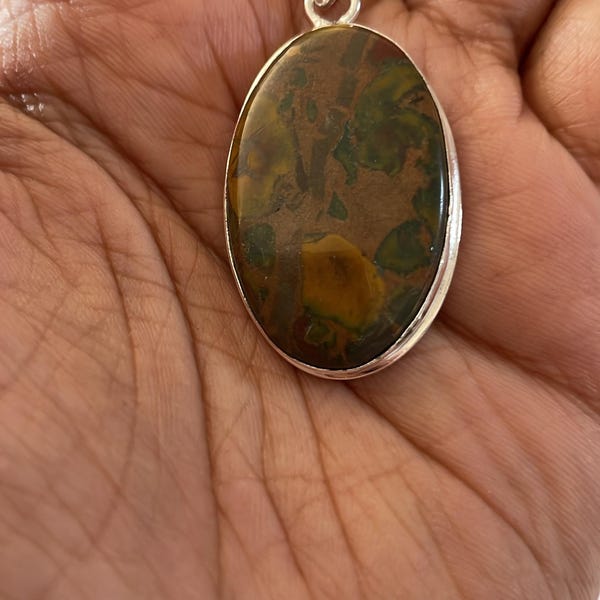 •TIBETAN TURQUOISE TEAR• sterling silver pendant