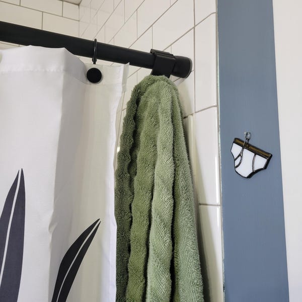 2 Pack Shower Rod Towel Hooks-bathroom Essentials - Etsy