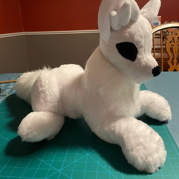 Laying Wolf / Canine PDF Plush Pattern With Embroidery Files - Etsy