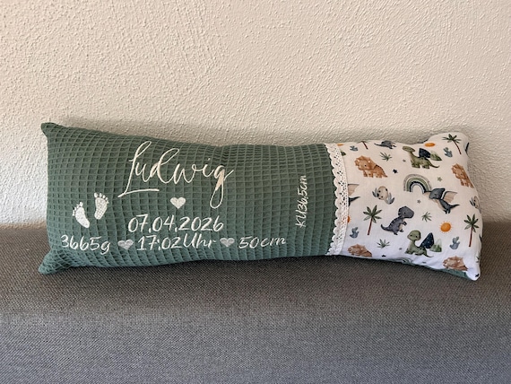 Kundenfoto eines Geburtskissens (Etsy-Bewertung)