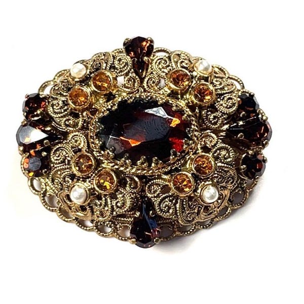 Superbe Petite Broche Oiseau En émail Et Strass Multicolore - Bijou Animalier Occasion Impeccable