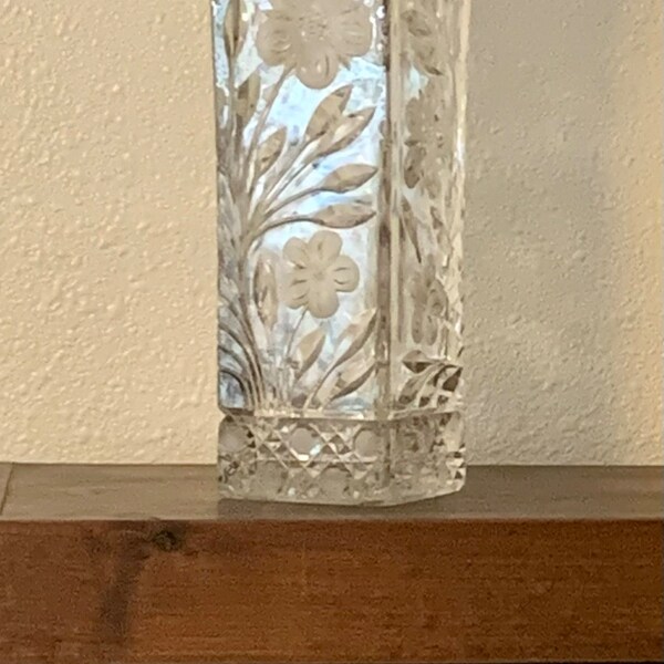 Antique American Brilliant Cut Glass Pinwheel Hobstar Celery/relish ...