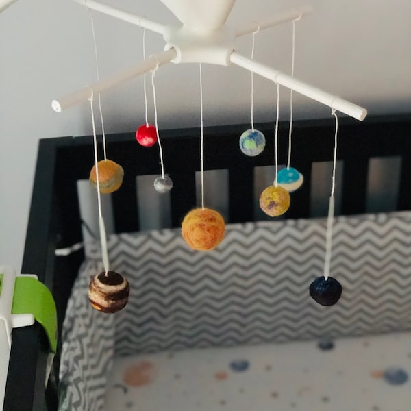 Small Sized Solar System in a Bag, Needle Felted Planets, Teacher Gift ...