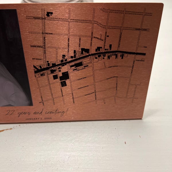 Personalised Solid Copper Photo and Map Print - Etsy