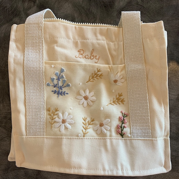 Square Mesh Flower Tote Bag