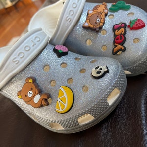 Kawaii Cute Rilakkuma Cafe Crocs Shoe Charm Accessories Ja…