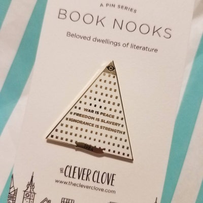 1984 Enamel Pin George Orwell Pin Dystopian Pin Book Pin Book Nooks