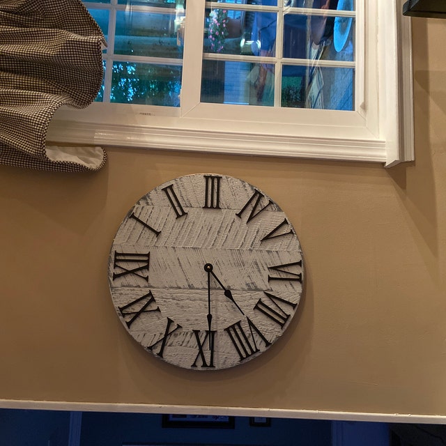 Large Wall Clock / 18 42 / Farmhouse Clock / Oversized Wall Clock 