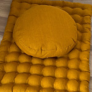 瞑想セット 座布団と座布団 そば殻入り 瞑想用枕 マット プーフ 禅