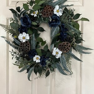 Front Door Wicker Basket Wreath 24 Long Farmhouse Decor | Etsy