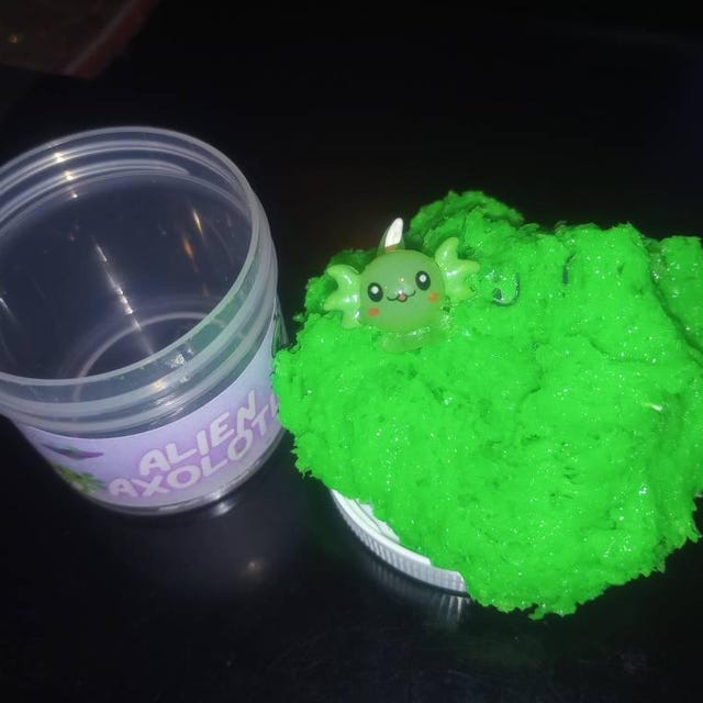 Alien Axolotl Snow Fizz Slime: Watermelon Scent, Kids Gift - Etsy