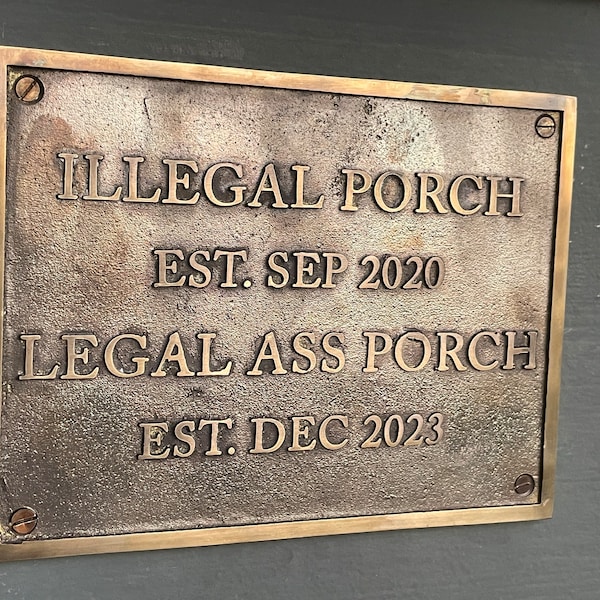 Rustic Bronze Sign Customized Bronze Signs & Plaques - Oil Rubbed Bronze Signs - Gift for ...