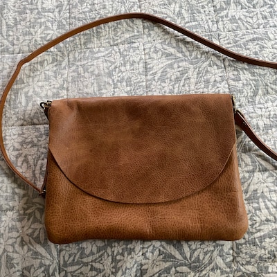 Small or Medium TAN Color Leather Bag. Tan Crossbody Purse. Soft ...
