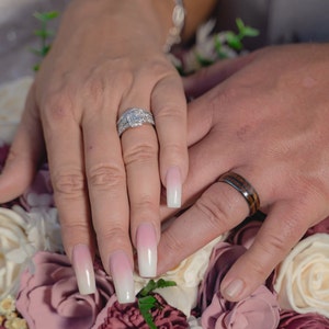 Whiskey Barrel Ring with Wood Inlay, Unique Mens Wedding Band, Tungsten and Wood Inlay Man Ring, Wood Wedding Band or Mens Promise Ring