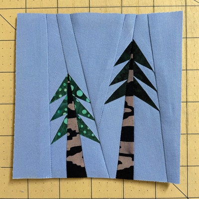 TREES Paper Pieced Block Pattern in PDF - Etsy