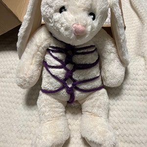 rope bunny stuffed animal long ears
