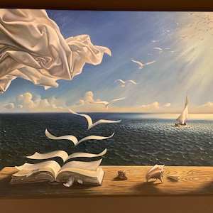 サルバドール・ダリ - 鳥への本 | 著名な画家の絵画の美術館品質3D油彩