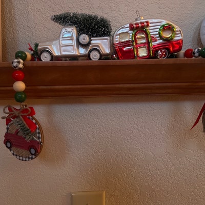 Little Red Truck Wood Tags Farmhouse Christmas Tree - Etsy