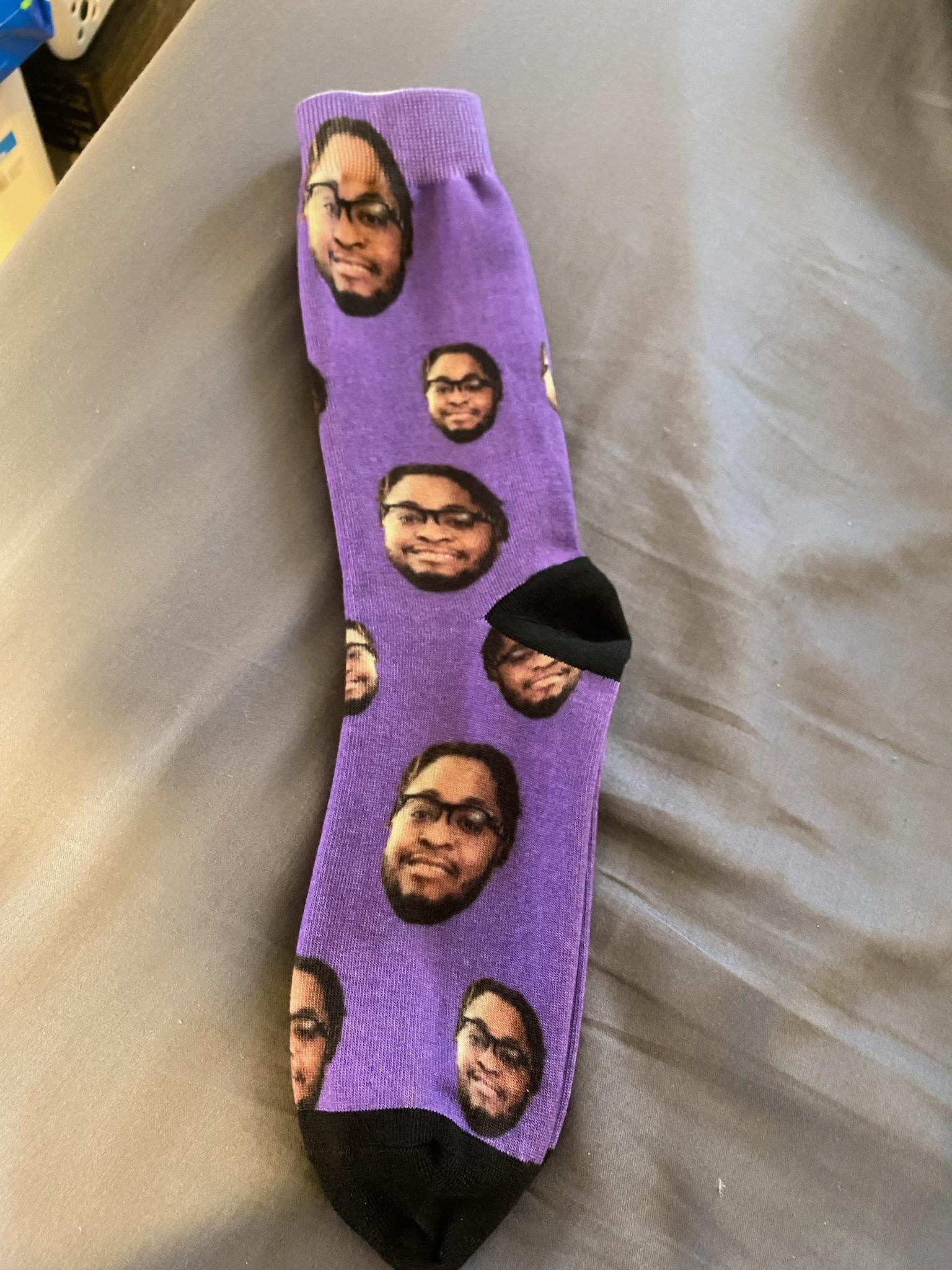 Custom Face Socks with Picture, Personalized Smiley Photo Socks, Funny Socks with face,Funny Sock gag Gifts for Men Women, Christmas Gifts