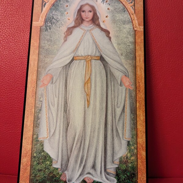 Our Lady of Champion Wood Plaque and Holy Card Gift Set for a House ...