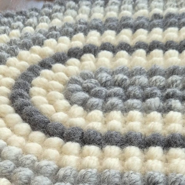 Patterns Cushion Rug Seat Cushion Crochet Pattern, Rainbow Seating Pad, Crochet Kids Seat ...
