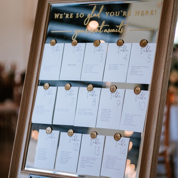 Wedding Seating Chart Header | We're so Glad You're Here | Your Seat ...