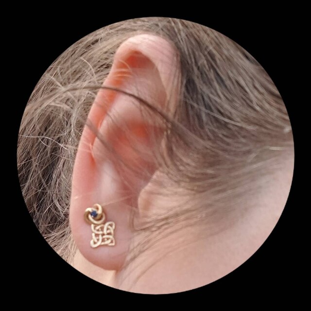 Gold Filigree Ball Drop Earrings