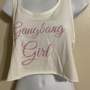 Glitter Fck Toy Lingerie Set Slutty Clothing Bimbo Shirt Crop Top Thong