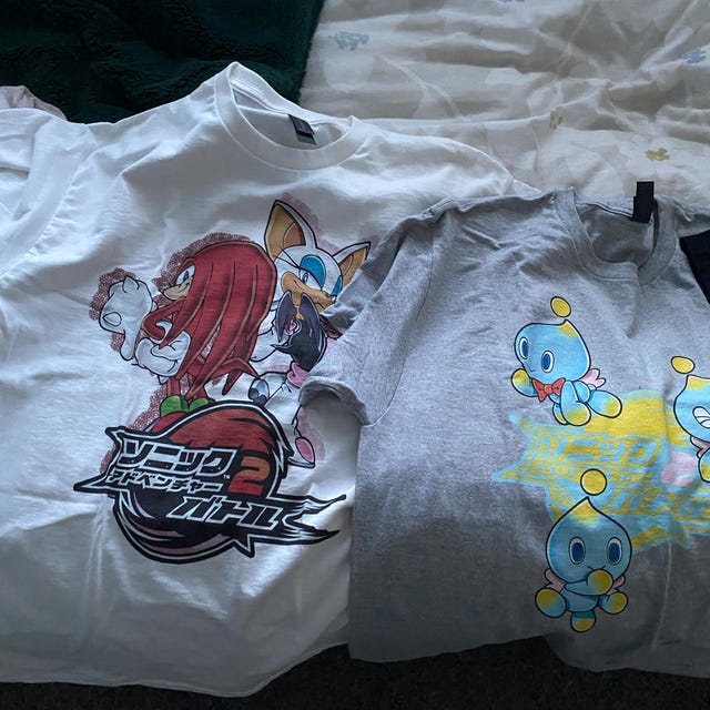 Hedgehog Japanese Shirt, Sonic Adventure 2, Dreamcast Japanese