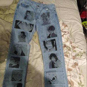 Custom Anime Jeans - Etsy 