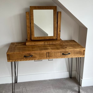 Rustic wood cheap dressing table