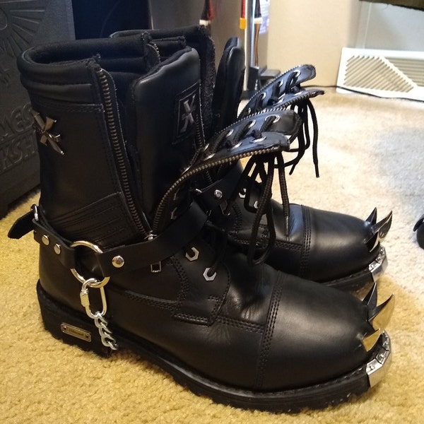 Unisex Black Boot Strap 1.0 and Chain 1/8" Quick Link SINGLE BOOTSTRAP ...