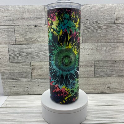 Sunflower Tie Dye Tumbler Template Png Sublimation Photo - Etsy