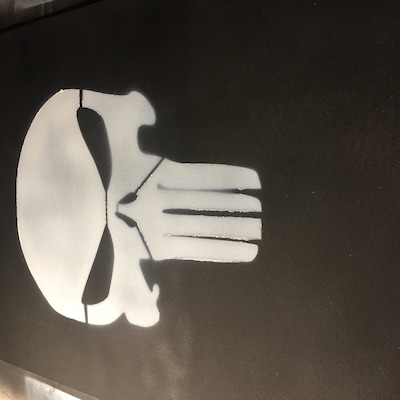 Punisher Skull Stencil Reusable Skull Stencils, Skull Punisher Stencil ...
