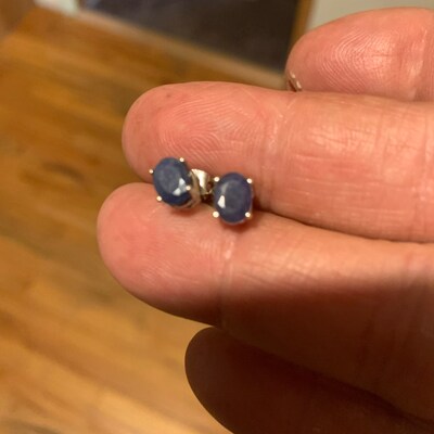 Pair Of Oval Sterling Silver 6-Prong Pre-Notched Earring Settings (5x3mm To 10x8mm Sizes)