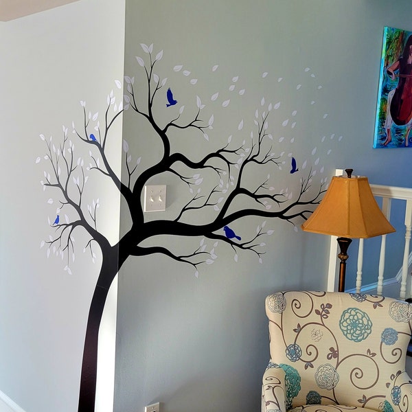 Large Tree Wall Decal , Kids Room Wall Decal, Girls Room Wall Decal ...