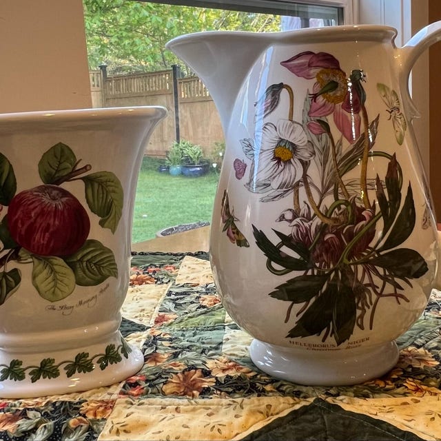Portmeirion Botanic Garden Vases. Set of 3. 5 Inches Tall