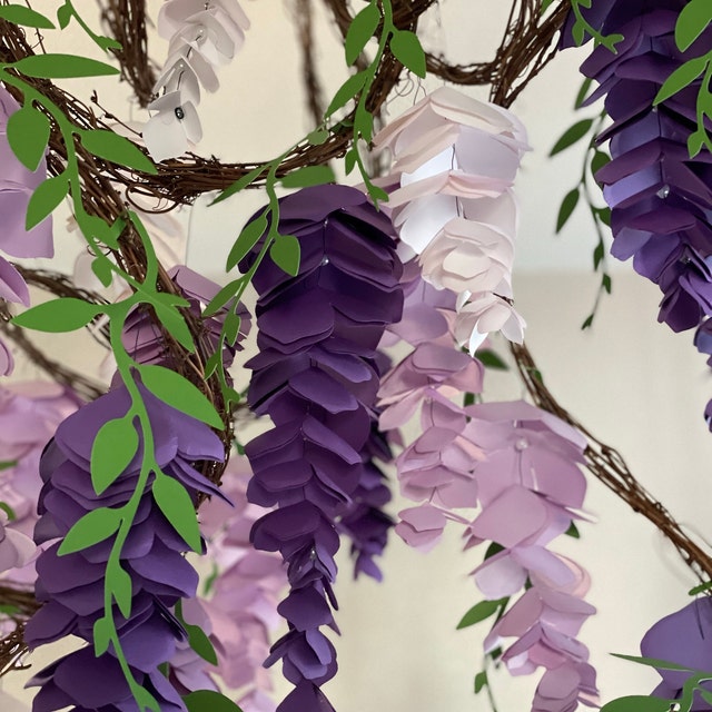 DIY Paper Wisteria Flower Template and Tutorial, Birthday Decor, Baby  Shower and Wedding Decor, SVG Cut Files and PDF Templates - Etsy