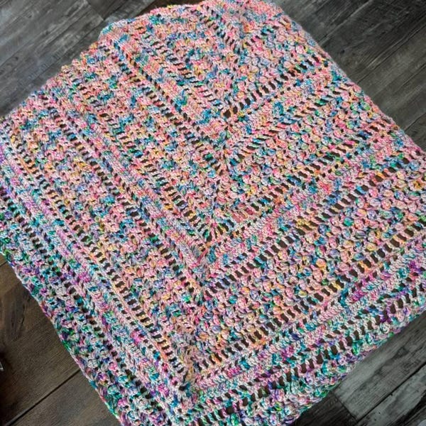 CROCHET PATTERN - Rose Sienna Triangle Shawl Written Pattern Instant ...
