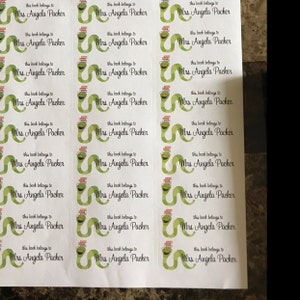 This Belongs to Stickers | Personalized Bookworm Book Labels | Custom ...