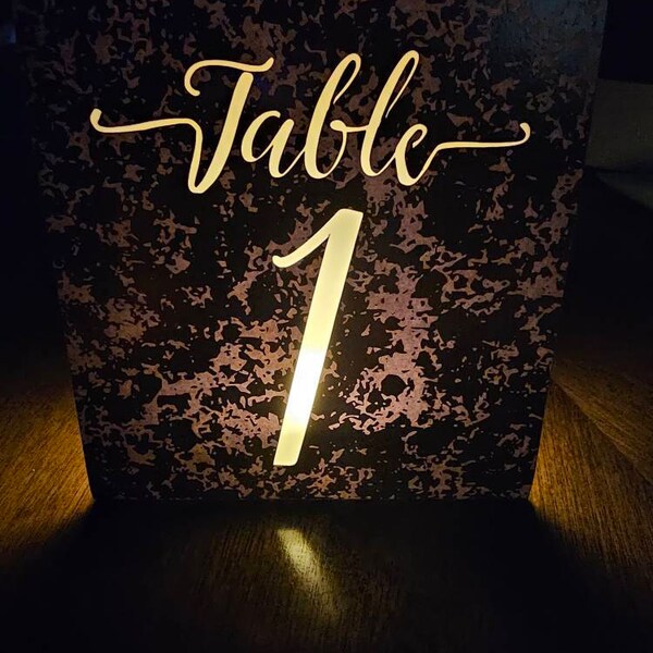 Gorgeous Table Number Luminaries Mercury Glass Cardstock in Silver ...