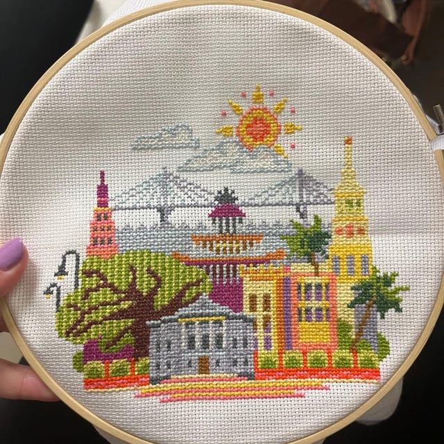 Charleston #P071 Embroidery Cross Stitch Pattern Download | Cross